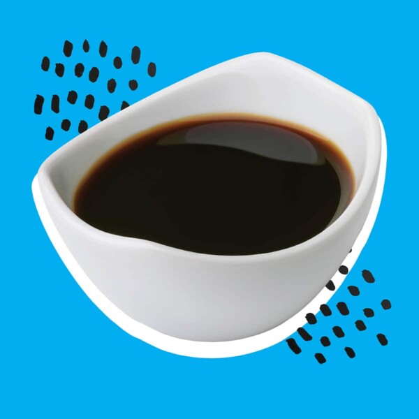 Collage of soy sauce.