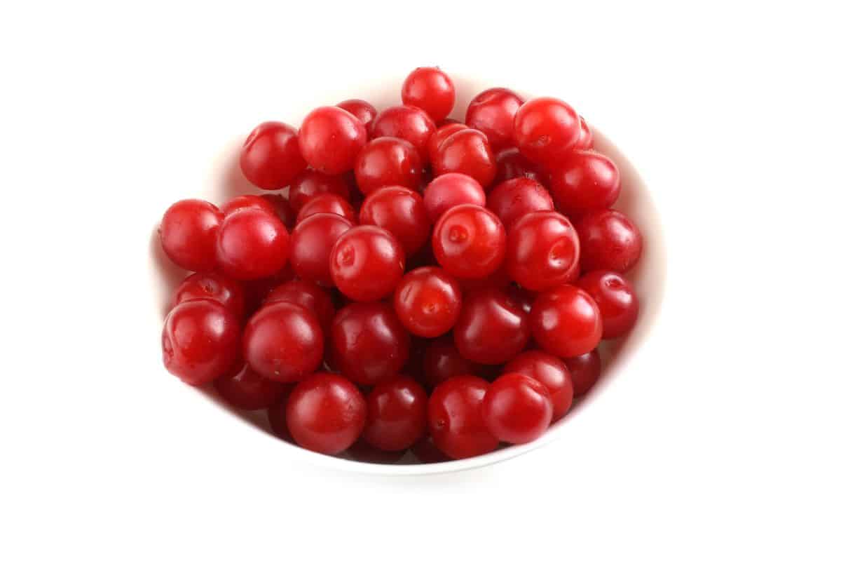 A bowl of nanking cherries.