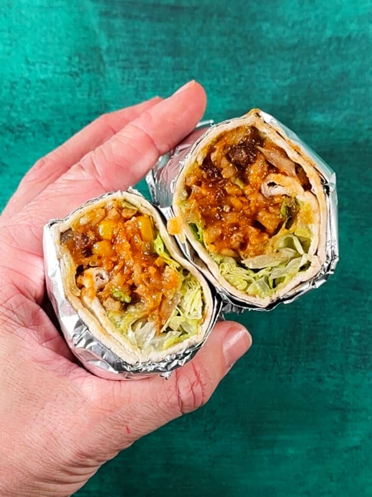 How to roll a burrito.