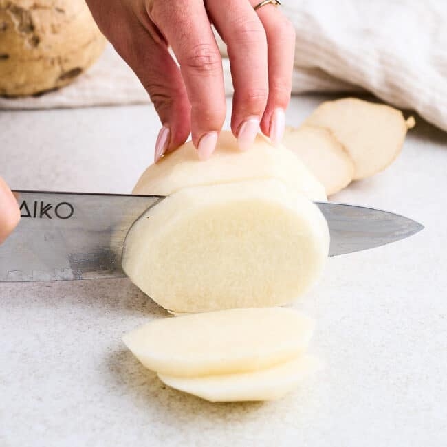 How to cut jicama.