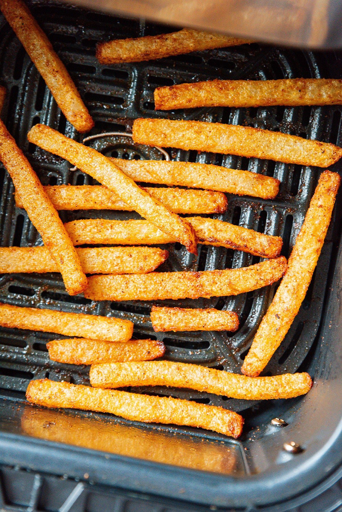 Jicama fries in an air fryer.