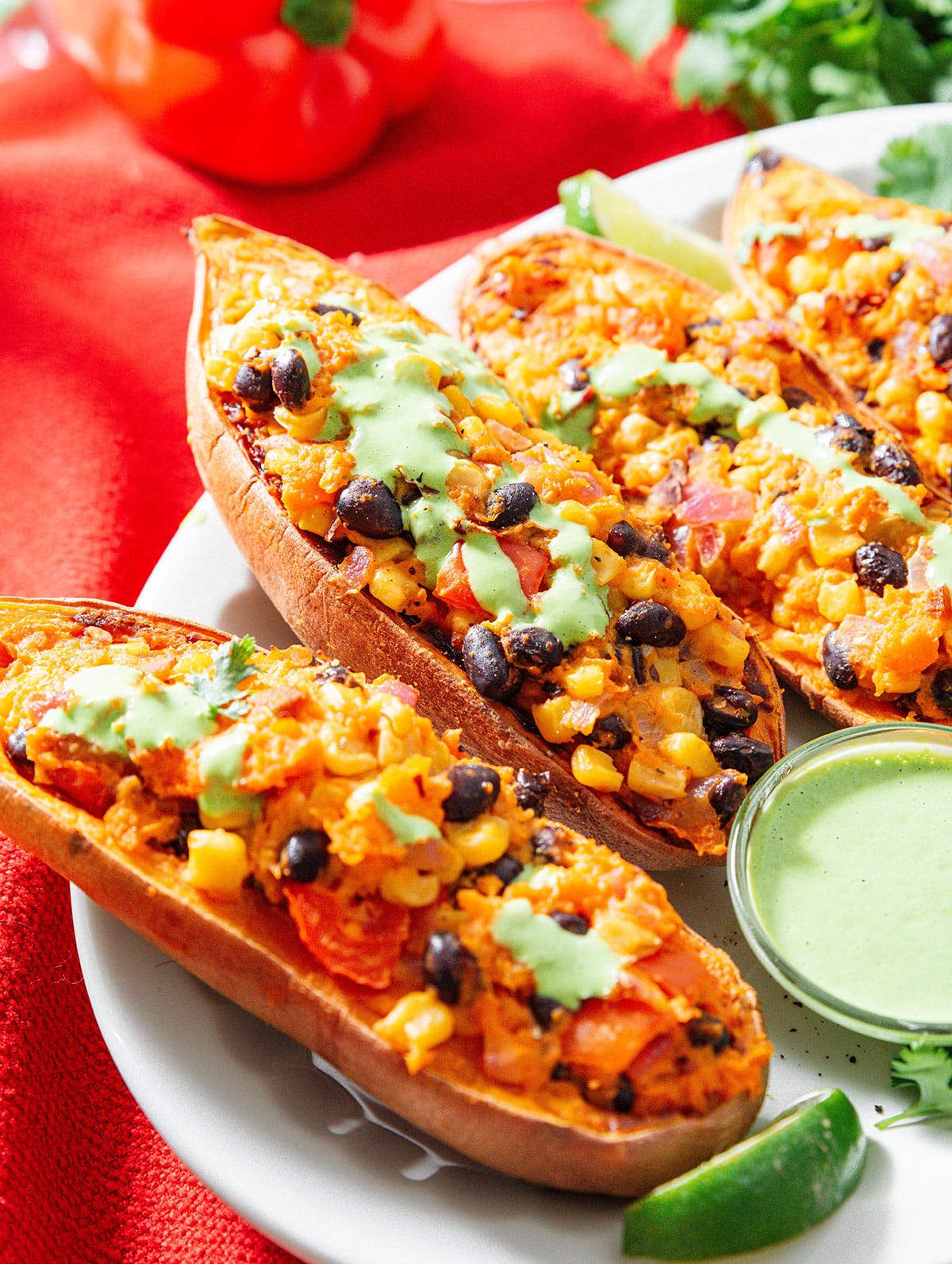 Stuffed Sweet Potatoes With Black Beans