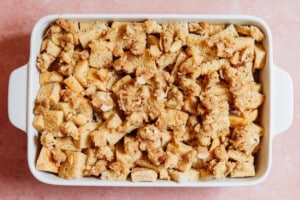 Uncooked french toast casserole.