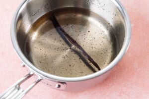 Simple syrup with vanilla.