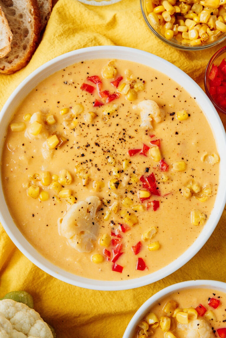 Quick Vegan Corn Chowder (No Potatoes!) | Live Eat Learn