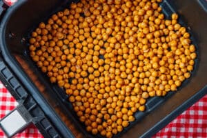 Chickpeas in an air fryer.
