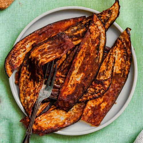Crispy Eggplant Bacon (Air Fry or Oven)