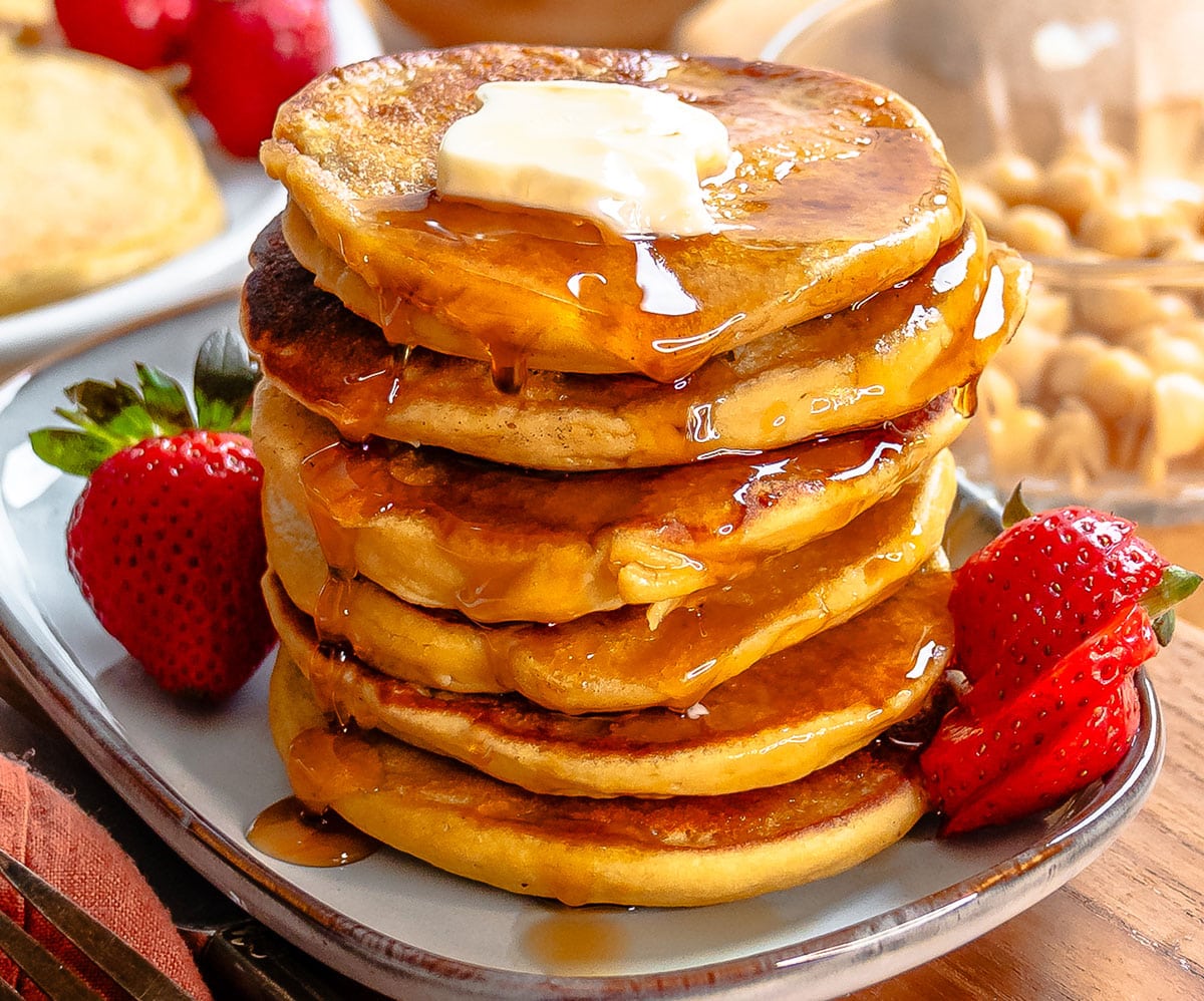 Fluffy Chickpea Pancakes (No Flour!) | Live Eat Learn