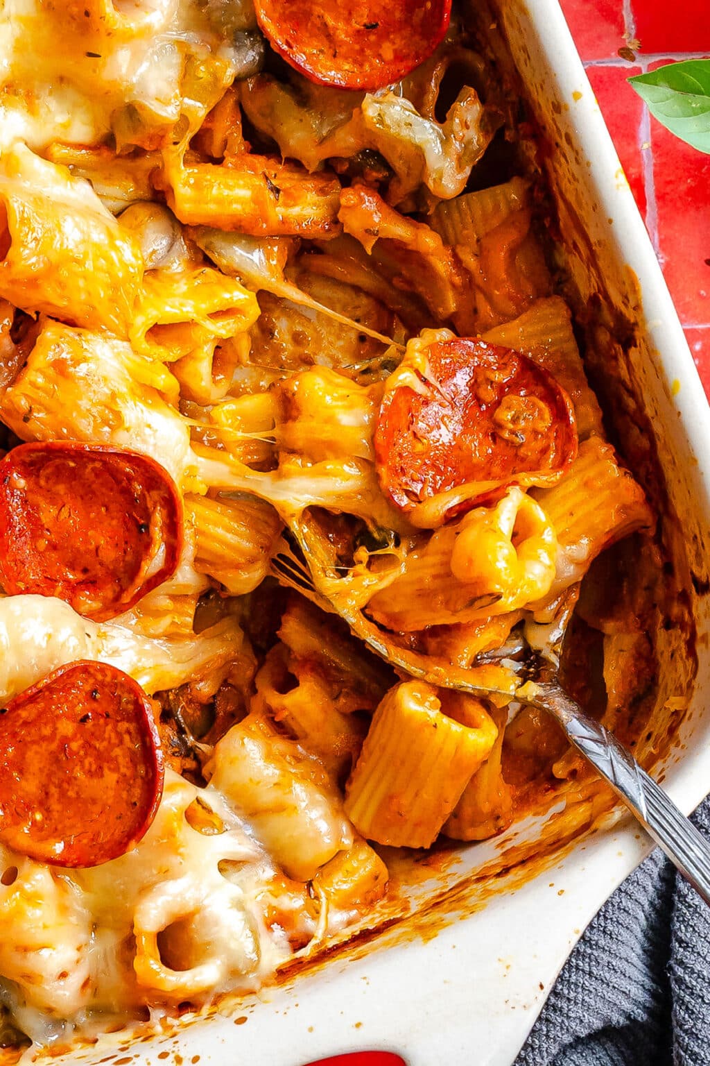 Pizza Pasta Casserole (Vegetarian Dump & Bake) | Live Eat Learn